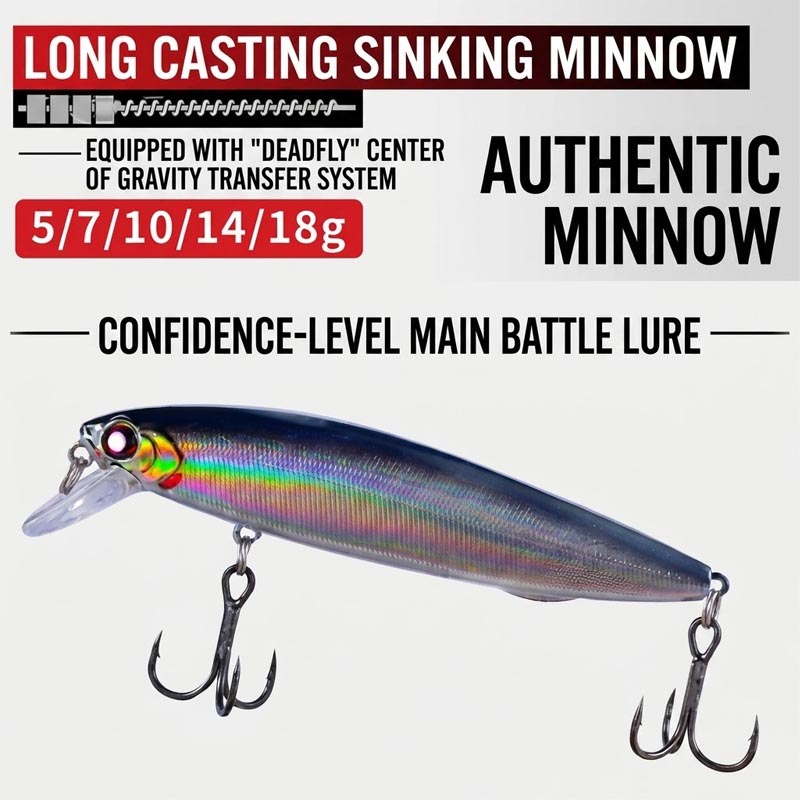 Fishing Lure Jerkbait - Sinking Minnow Fishing Lures, Slow Sinking