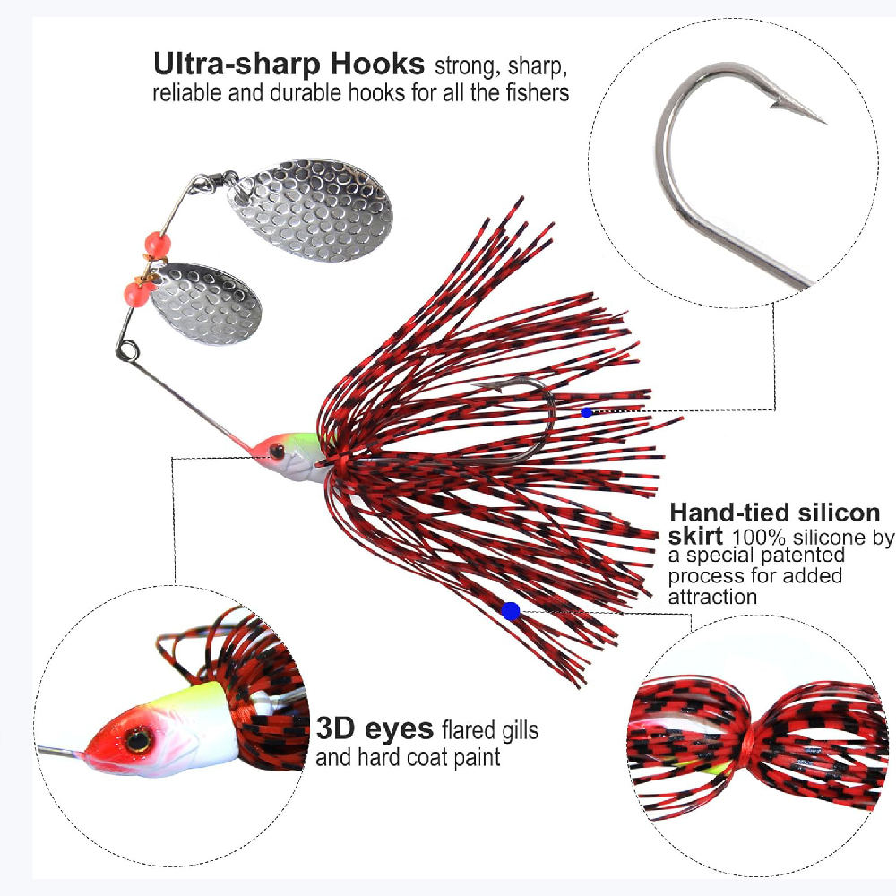 6pcs Spinnerbait Fishing Lures - Fishing Lure Buzzbait ulasan dan harga