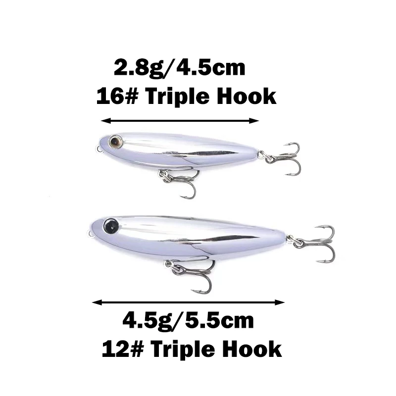 New 4.5g Mini Wobblers Pencil  - Fishing Lure Soft Plastic ulasan dan harga