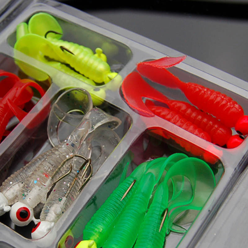 21Pcs/Set Mini Soft Fishing Lu - Fishing Lure Soft Plastic ulasan dan harga