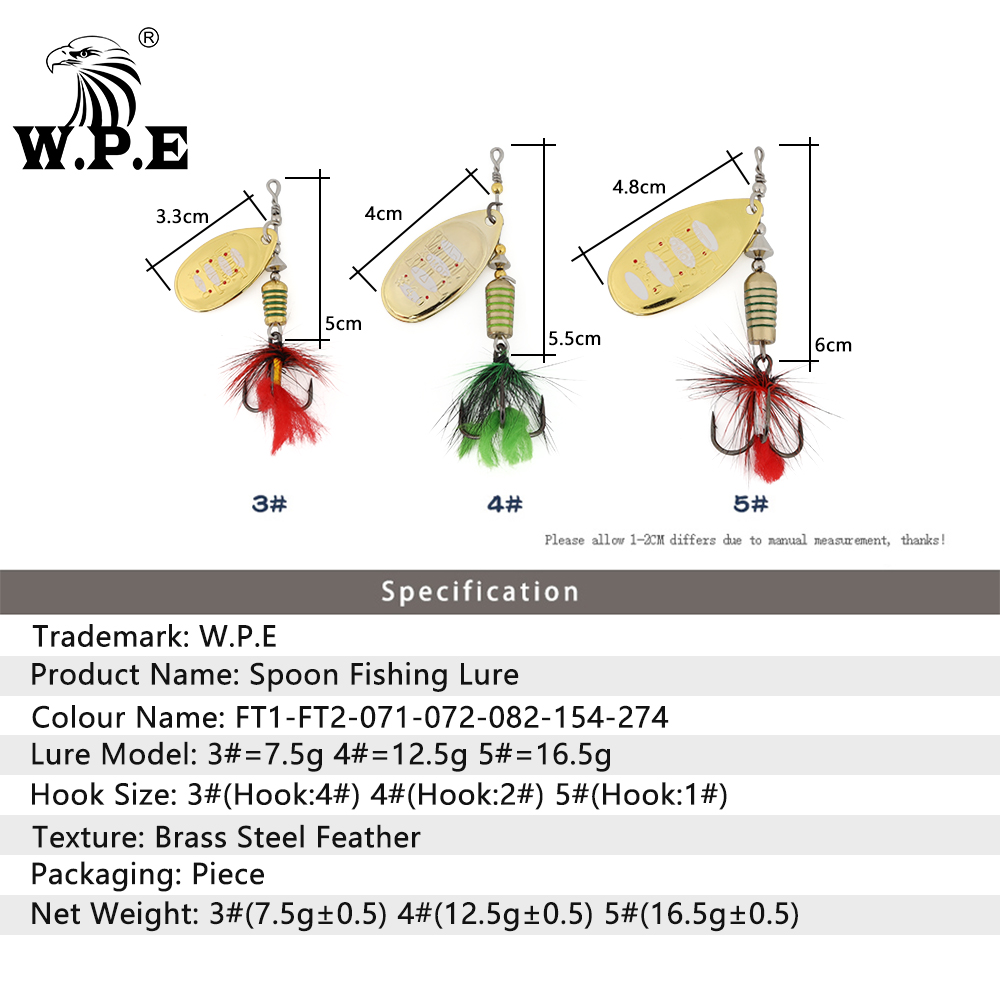 W.P.E KOMODO Spinner Lure 2pcs - Fishing Lure Spinnerbait ulasan dan harga