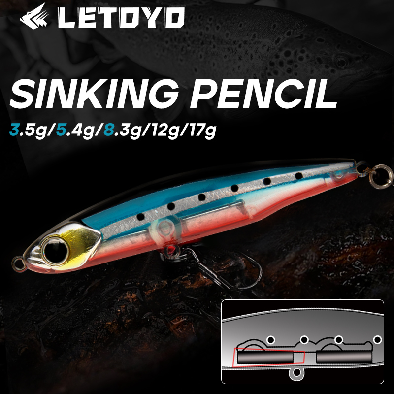 LETOYO Sinking Pencil 17g 12g- - Fishing Lure Spinnerbait ulasan dan harga