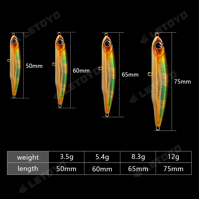 LETOYO Sinking Pencil 17g 12g- - Fishing Lure Spinnerbait ulasan dan harga