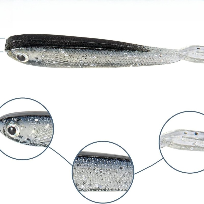 10/20/30Pcs Split Tail Minnow  - Fishing Lure Soft Plastic ulasan dan harga