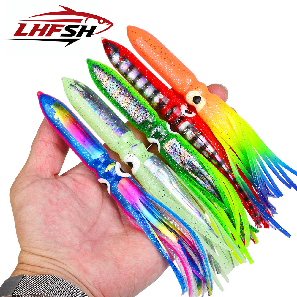 LHFSH Luminous Squid Skirt Sof - Fishing Lure Buzzbait ulasan dan harga