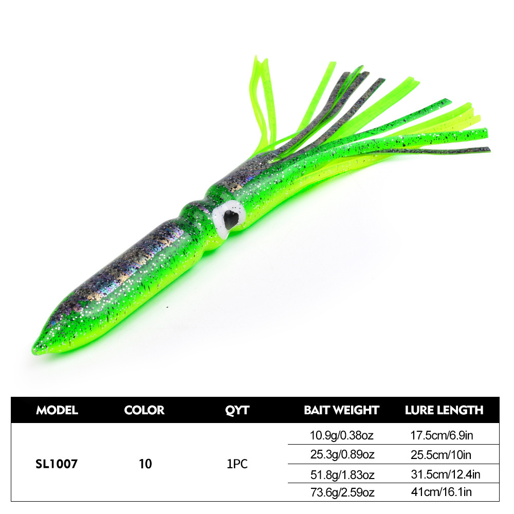 LHFSH Luminous Squid Skirt Sof - Fishing Lure Buzzbait ulasan dan harga