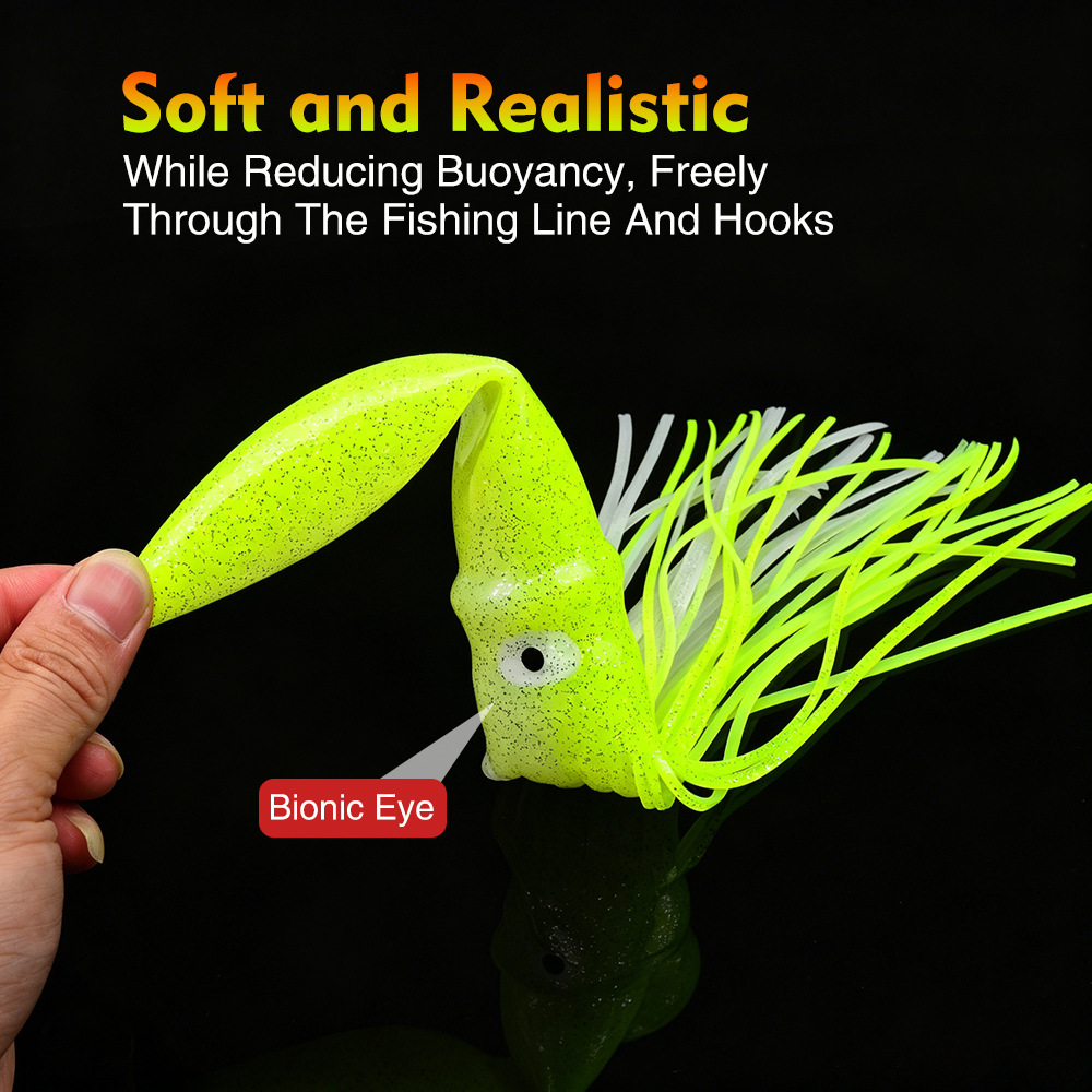 LHFSH Luminous Squid Skirt Sof - Fishing Lure Buzzbait ulasan dan harga